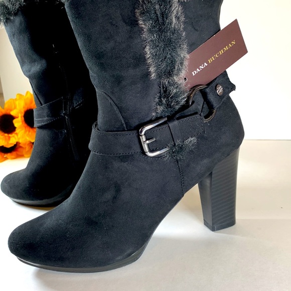 Dana Buchanan Connie Faux Fur Trim Ankle Boots - Picture 5 of 16